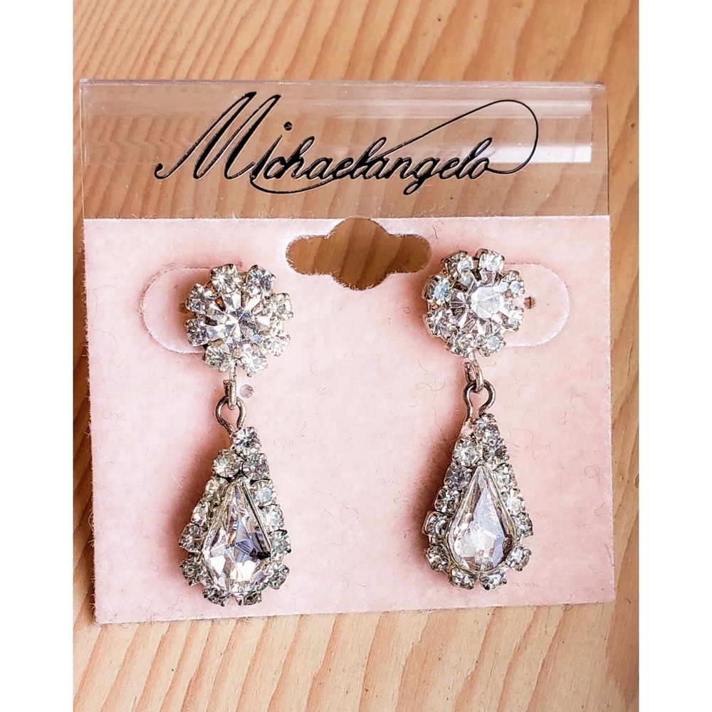 MICHAELANGELO Earrings Sparkly Drop NWT